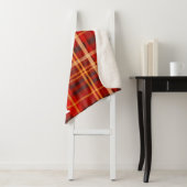 Elegant Red Black Plaid tartan Monogram  シェルパブランケット (インサイチュ)