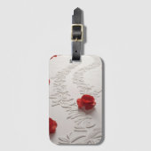 Elegant Red Blossom Path Floral Art ラゲッジタグ (正面縦)