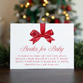 Elegant Red Bow Christmas Books For Baby エンクロージャーカード