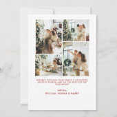 Elegant Red Bow Merry Christmas Photo シーズンカード (裏面)