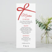 Elegant Red Bow Wedding Menu メニュー (スタンド正面)