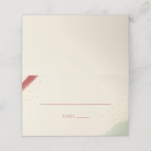 Elegant Red Brushstroke Christmas Holiday Party プレイスカード (外部開封)