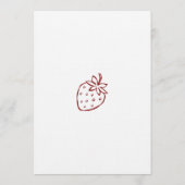 Elegant Red Cheers to Thirty Strawberry Birthday 招待状 (裏面)