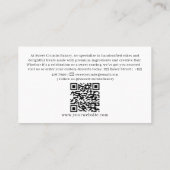 Elegant Red Cherry & Golden Leaves Business Card 名刺 (裏面)