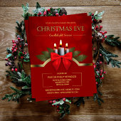Elegant Red Christmas Eve Candlelight Church チラシ