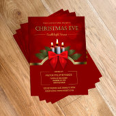 Elegant Red Christmas Eve Candlelight Church チラシ
