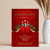 Elegant Red Christmas Eve Candlelight Church チラシ
