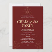 Elegant Red Christmas Party Invite 招待状 (正面)