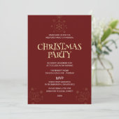 Elegant Red Christmas Party Invite 招待状 (スタンド正面)