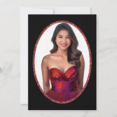Elegant red dress 18th birthday debut 招待状 (裏面)