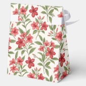 Elegant Red Floral Botanical Adoption Shower フェイバーボックス (裏面)