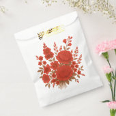 Elegant Red Floral Bouquet with Roses Romantic フェイバーバッグ (封をした状態)