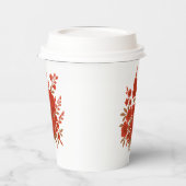 Elegant Red Floral Bouquet with Roses Romantic 紙コップ (左)