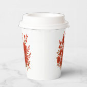 Elegant Red Floral Bouquet with Roses Romantic 紙コップ (右)