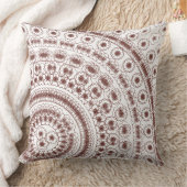  Elegant Red Floral Mandala Pattern クッション (ブランケット)