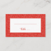 Elegant Red Floral Pattern プレイスカード (正面)