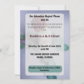 Elegant Red Floral Wedding Invitation 招待状 (正面)