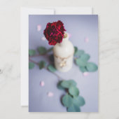 Elegant Red Floral Wedding Invitation 招待状 (裏面)