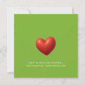 Elegant Red Flower & Heart Bridal Shower 招待状 (裏面)