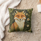 Elegant Red Fox And Green Foliage クッション (ブランケット)
