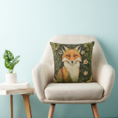 Elegant Red Fox And Green Foliage クッション (椅子)