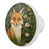 Elegant Red Fox And Green Foliage セラミックノブ (右)