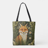 Elegant Red Fox And Green Foliage トートバッグ (裏面)