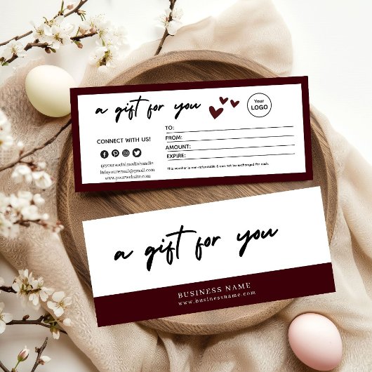 Elegant Red Gift Certificate
