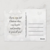 Elegant Red Gold Baubles Christmas Invitation ポストカード (裏面)