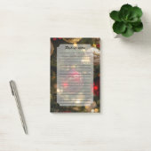 Elegant Red Gold Christmas Holiday Tree ポストイット (オフィス)