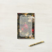 Elegant Red Gold Christmas Holiday Tree ポストイット (デスク上)