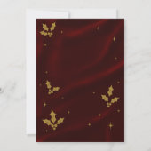 Elegant Red & Gold Christmas Party Invitation 招待状 (裏面)