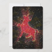 Elegant Red Gold Glitter Ox Lunar New Year Party 招待状 (裏面)