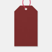 Elegant Red & Gold Merry Christmas Family Photo - ギフトタグ (裏面)