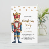 Elegant Red & Gold Nutcracker Christmas Party      招待状 (スタンド正面)