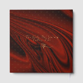 Elegant Red & Gold Wedding  Personalized ゲストブック (裏面)