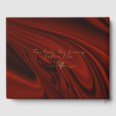 Elegant Red & Gold Wedding  Personalized ゲストブック (裏面)