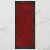 Elegant red Gothic Wedding Menu メニュー (裏面)