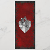 Elegant red Gothic Wedding Menu メニュー (裏面)