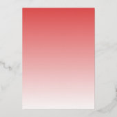 Elegant Red Gradient Wedding Invitation 箔招待状 (裏面)