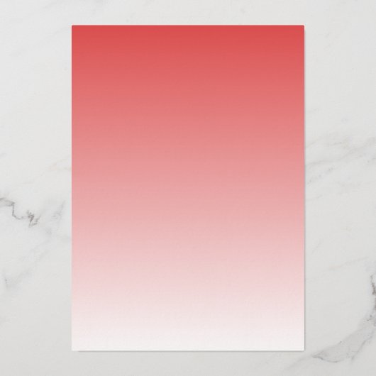 Elegant Red Gradient Wedding Invitation 箔招待状 (裏面)