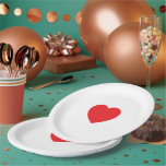 Elegant Red Heart 9 Inch Personalized Paper Plate ペーパープレート<br><div class="desc">Add a romantic touch to any celebration with this 9-inch personalized paper plate featuring an elegant red heart design. Perfect for weddings,  anniversaries,  or Valentine's Day,  it's both stylish and disposable. Customize with names,  dates,  or a special message to create a memorable dining experience for your guests.</div>