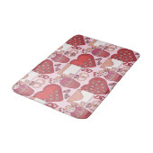 Elegant Red Heart Love Theme Valentine’s Day Gift バスマット (アングル)