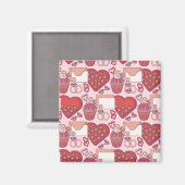 Elegant Red Heart Love Theme Valentine’s Day Gift マグネット (正面/裏面)