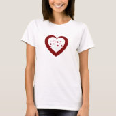 Elegant Red Heart Valentine's Day Girlfriend Gift Tシャツ (正面)