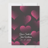 Elegant Red Heart Wedding  招待状 (裏面)