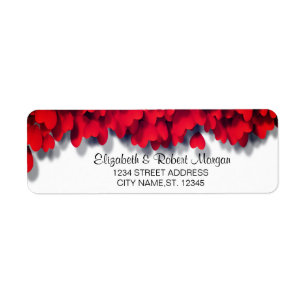 Elegant Red Hearts ラベル