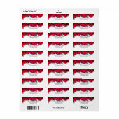 Elegant Red Hearts  ラベル (フルシート)