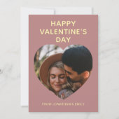 Elegant Red Hearts Happy Valentine's Day 1 Photo シーズンカード (正面)