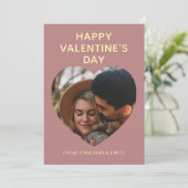 Elegant Red Hearts Happy Valentine's Day 1 Photo シーズンカード (スタンド正面)